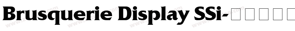 Brusquerie Display SSi字体转换